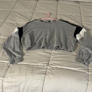 Grey, crop top sweater, H&M